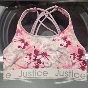 Justice Pink Floral Dance Top Girls 32